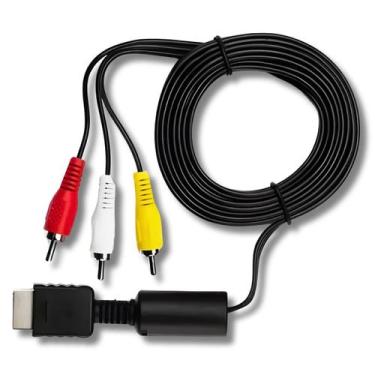 Imagem de Cabo AV Áudio e Vídeo 3RCA x Playstation PS1 PS2 PS3 Com 1,8m MBTech