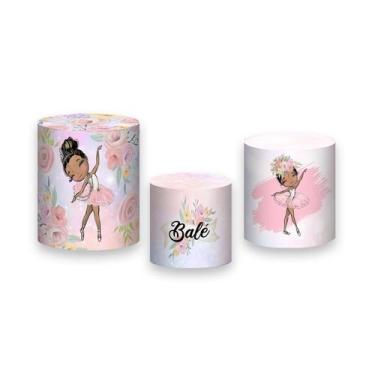 Imagem de Trio De Capa Cilindro - Bailarina Flores Colunas 008 - Via Cores