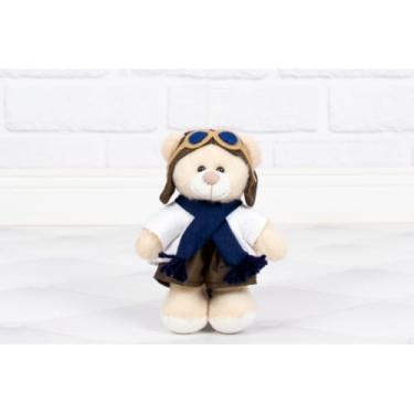 Imagem de PELUCIA URSO FAMILY 12 CM - PARA MOBILE E DECORAÇÃO (Aviador clássico marinho - Pelúcia Doce de Leite)