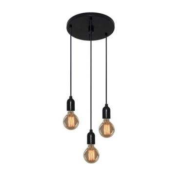 Imagem de Lustre Pendente Retro Md-4162/3 Suporte Para Lâmpada / Não Inclusa - B
