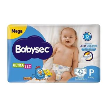 Imagem de Fralda descartável babysec mega ultra sec p c/42 até 6kg