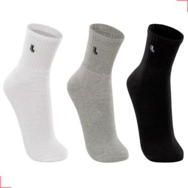 Imagem de Kit 3 Pares Meia Lupo Cano Médio Masculina Esporte, Sortido, G