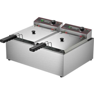 Imagem de Fritadeira Elétrica Inox Industrial Metalcubas 10L Frce 10, 220V