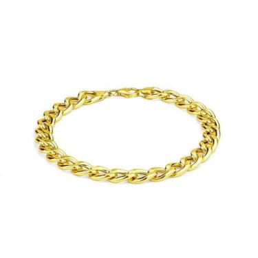 Imagem de Pulseira de ouro 18k Grumet 20cm - Elegancy Joias