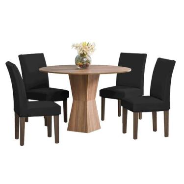 Imagem de Capa de Cadeira 4 Peças Para Mesa De Jantar Cores Lisas - BORDADOS ATH