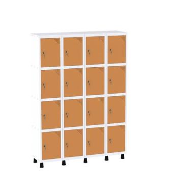 Imagem de Armário Guarda Volume Locker Roupeiro 16 Portas Aço Grp 504/16 - Pandi