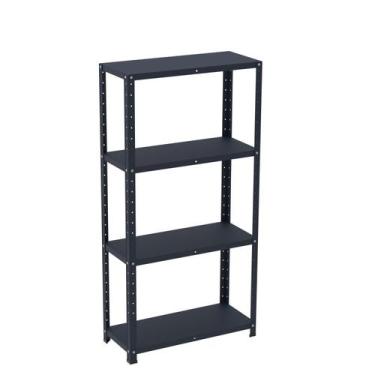 Imagem de Estante com Estrutura Metálica com 4 Prateleiras Espresso Móveis