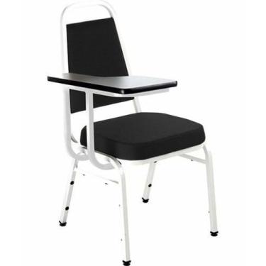 Imagem de Cadeira Universitária Empilhável Linha Hotel Plus Preto - Design Offic