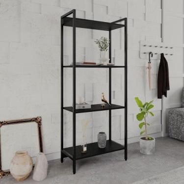 Imagem de Estante para Livros Industrial Aço Multiuso 4 Prateleiras 146cmx60cm A