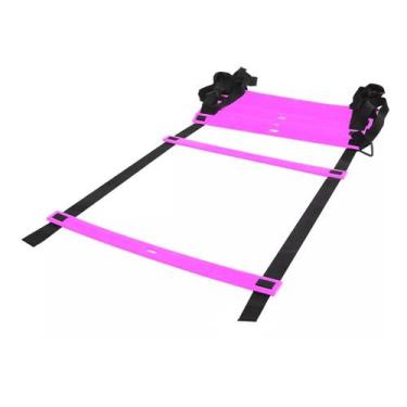 Imagem de Escada Agilidade Funcional PVC Rythmoon, 4,5 Mts, Rosa