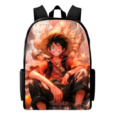 Imagem de Bolsa Escolar Luffy Masculina Mochila Infantil Top Reforçada Juvenil -