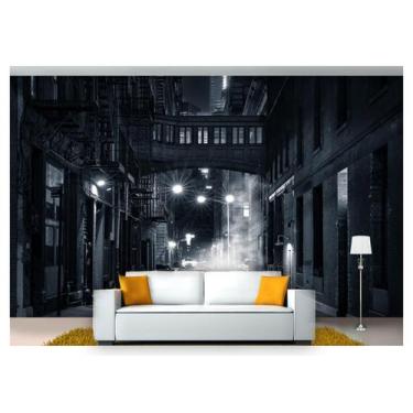 Imagem de Papel De Parede Cidade Preto E Branco Beco 3D Ncd193 - Você Decora