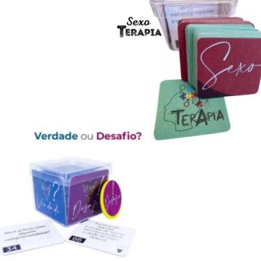 Imagem de Kit Sexo Terapia + Verdade ou Desafio  Jogos De Cartas Casal - Jogos S