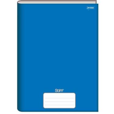 Imagem de Caderno Brochura Capa Dura 96 Folhas Azul Stiff Jandaia