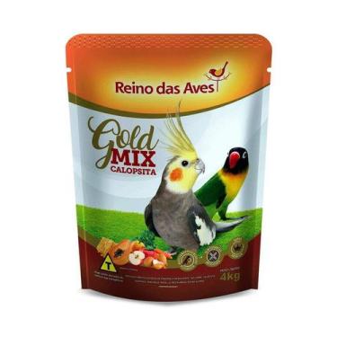 Imagem de Ração Reino das Aves Gold Mix Calopsita para Pássaros - 4kg