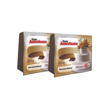 Imagem de Kit pasta americana chocolate branco 800g com 2 unidades - ARCOLOR
