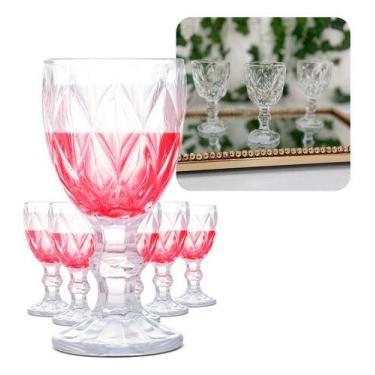 Imagem de Jogo Com 6 Taças Licor Drinks De Vidro Diamond Luxo Lyor, Diamond