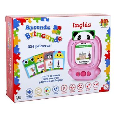 Imagem de Brinquedo Aprenda Brincando Palavras em Inglês Rosa - DM Toys