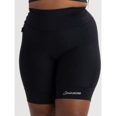 Imagem de Bermuda Para Ciclismo Feminina Plus Size Poliamida Preta Savancini (30