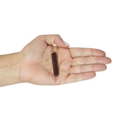 Imagem de PINGENTE MINI PONTA QUARTZO VERMELHO - (3 a 5)cm - BANHO DE OURO - GOM