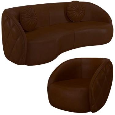 Imagem de Jogo Sofa 240 Cm 3 Lug E Poltrona 1 Lug Passion Tcs 721 Corano Moll Tcs 721