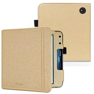 Imagem de JKhandy Capa para Kobo Libra Color (Modelo: N428, versão 2024), capa protetora de couro PU, fecho magnético, cáqui