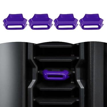 Imagem de RT-TCZ Console central de ajuste de ar condicionado cobertura de ventilação decoração acessórios interiores para Ford Bronco 2021 2022 2023, roxo