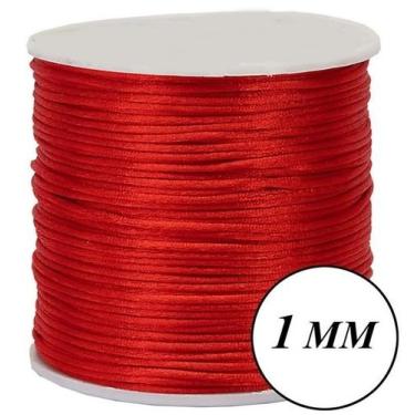 Imagem de Fio Cordão Cetim 100m Seda Rabo Rato de Rato 1mm - Rolos Vários Tamanh