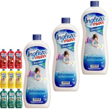 Imagem de Kit 3 cera liquida ingleza maxx tradicional cerâmica ardósia madeira t