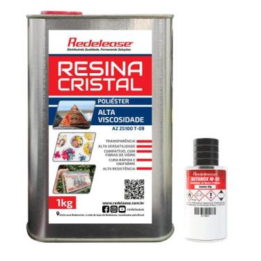 Imagem de Resina Cristal de Alta Viscosidade Com Catalisador (1,030 Kg) - Redele