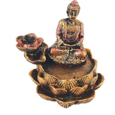Imagem de Incensário COne Cascata Budha Na Flor De Lótus 13081 - PLAT1