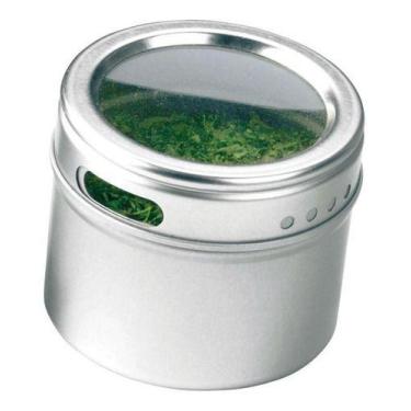 Imagem de Porta Condimento Tempero Inox Magnético Imã Geladeira - oem