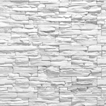 Imagem de Papel de Parede Adesivo Pedras Canjiquinha Branco E Cinza - ColorMyHom