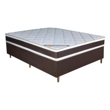 Imagem de Colchão Casal Molas Ensacadas Sater + Base 138X188X66 - Bom Pastor