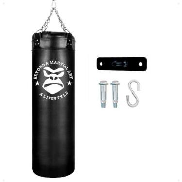 Imagem de Saco Pancada 120 Cm + Suporte Teto Para Saco Pancada Gorilla, Unissex,