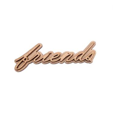 Imagem de Aplique Fundo Friends  Amizade Artesanato Decoração C/ 4 Peças - Metal