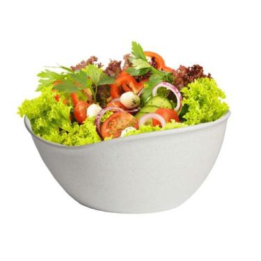 Imagem de Saladeira bowl oval design bege marfim vasilha salada pipoca - EVO