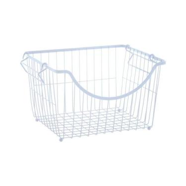 Imagem de Cesto Organizador Empilhável Retangular Branco - MOR