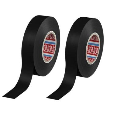 Imagem de Kit 2 Fita Isolante Anti Chamas 105C Alta Durabilidade 33m X 19mm Tesa