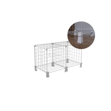 Imagem de Estante Balcão Aramado 2 Nichos Horizontal para Livros Brinquedos Bran