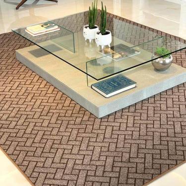 Imagem de Tapete Carpete Elegante Trama 2,00 X 2,50 Titulos Cor Marrom