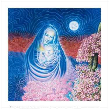 Imagem de Pôster da Virgem Maria c/ Jesus - religião - encantos da Natureza - 50