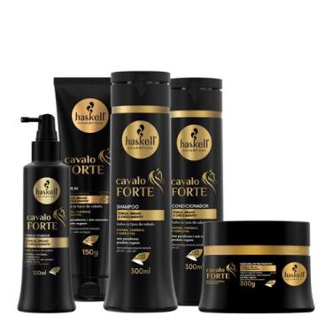Imagem de Kit Haskell Cavalo Forte Shampoo Condicionador Máscara Leave-in e Tôni
