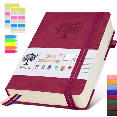 Imagem de Caderno de jornal PERCUN A5 365 páginas, capa de couro