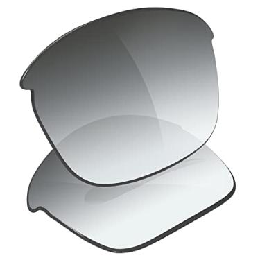 Imagem de Galvanic Lentes de reposição para Oakley Flak Jacket | Óculos de sol Flak Jacket com ajuste asiático - Cinza degradê polarizado