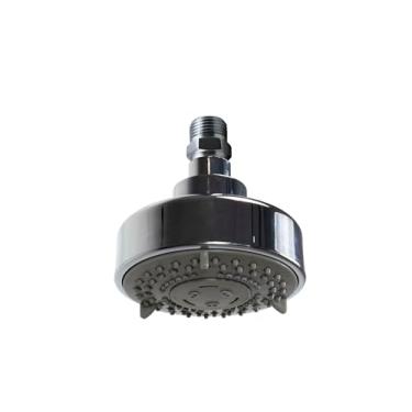 Imagem de Ducha Chuveiro ABS Redondo 5 Jatos Cromados c/Niple de Teto