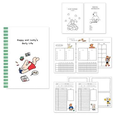Imagem de Monolike Happy and Lucky Planejador de estudo de 4 meses, leitura - planejador acadêmico, planejador semanal e mensal, plano de estudo
