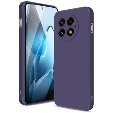 Imagem de Btstring Capa para Oneplus 13, capa de silicone macio com proteção de câmera atualizada, capa fina à prova de choque com forro de microfibra antiarranhões, roxo profundo