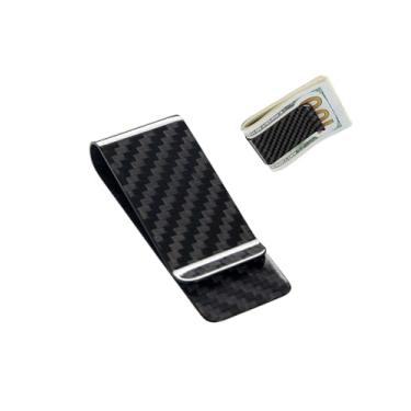 Imagem de Clipe para dinheiro, ultraleve de fibra de carbono, clipe para dinheiro, bolso frontal, carteira fina minimalista, porta-cartões de crédito