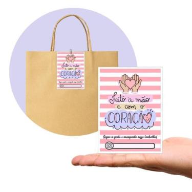 Imagem de Tag Cartão de Agradecimento  Pacote com 100 Peças  Tam. 7,5 x 10,5 cm 